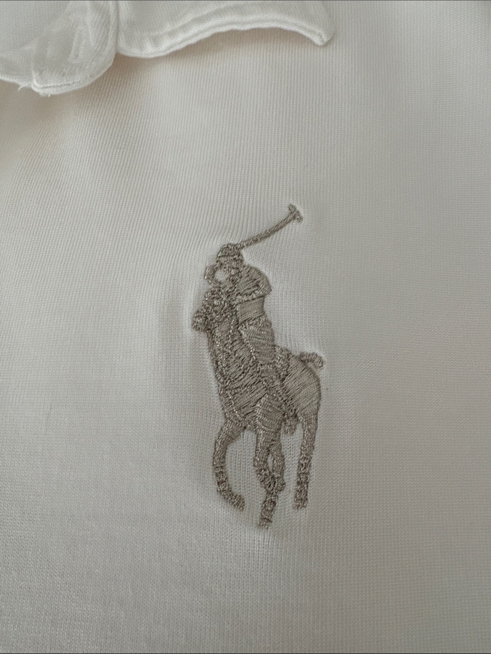 Ralph Lauren Golf White Polo with Metallic Silver Cable-Zip Vest Sz S - Picture 4 of 10